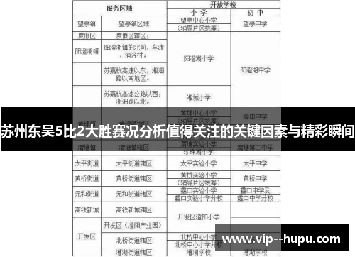 苏州东吴5比2大胜赛况分析值得关注的关键因素与精彩瞬间